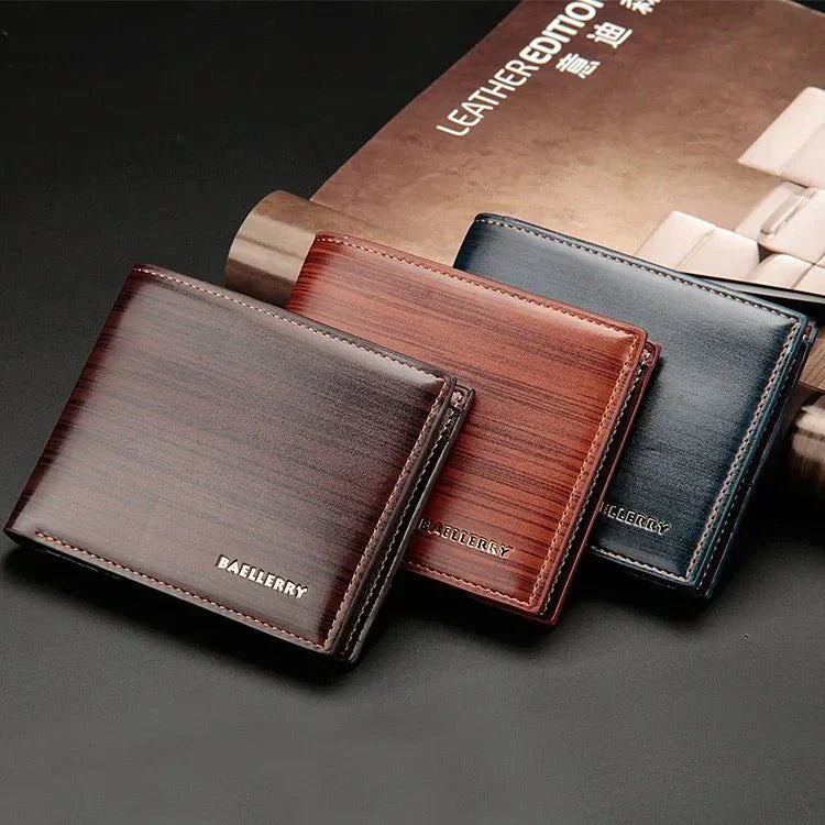 Gentlemen Luxury Wood Grain Smart Wallet