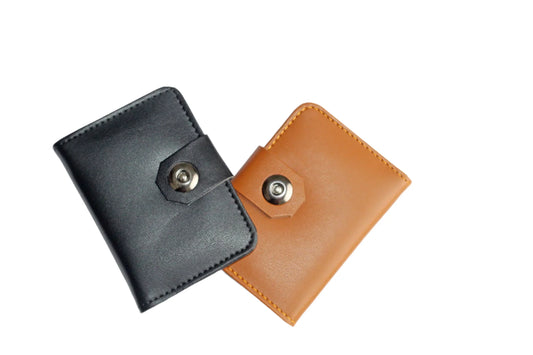 Pure Synthetic Wallet With Magnetic Button Lock