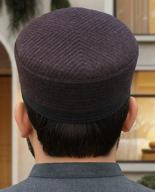 Handmade Color-contrasted Wool Cap CW-005