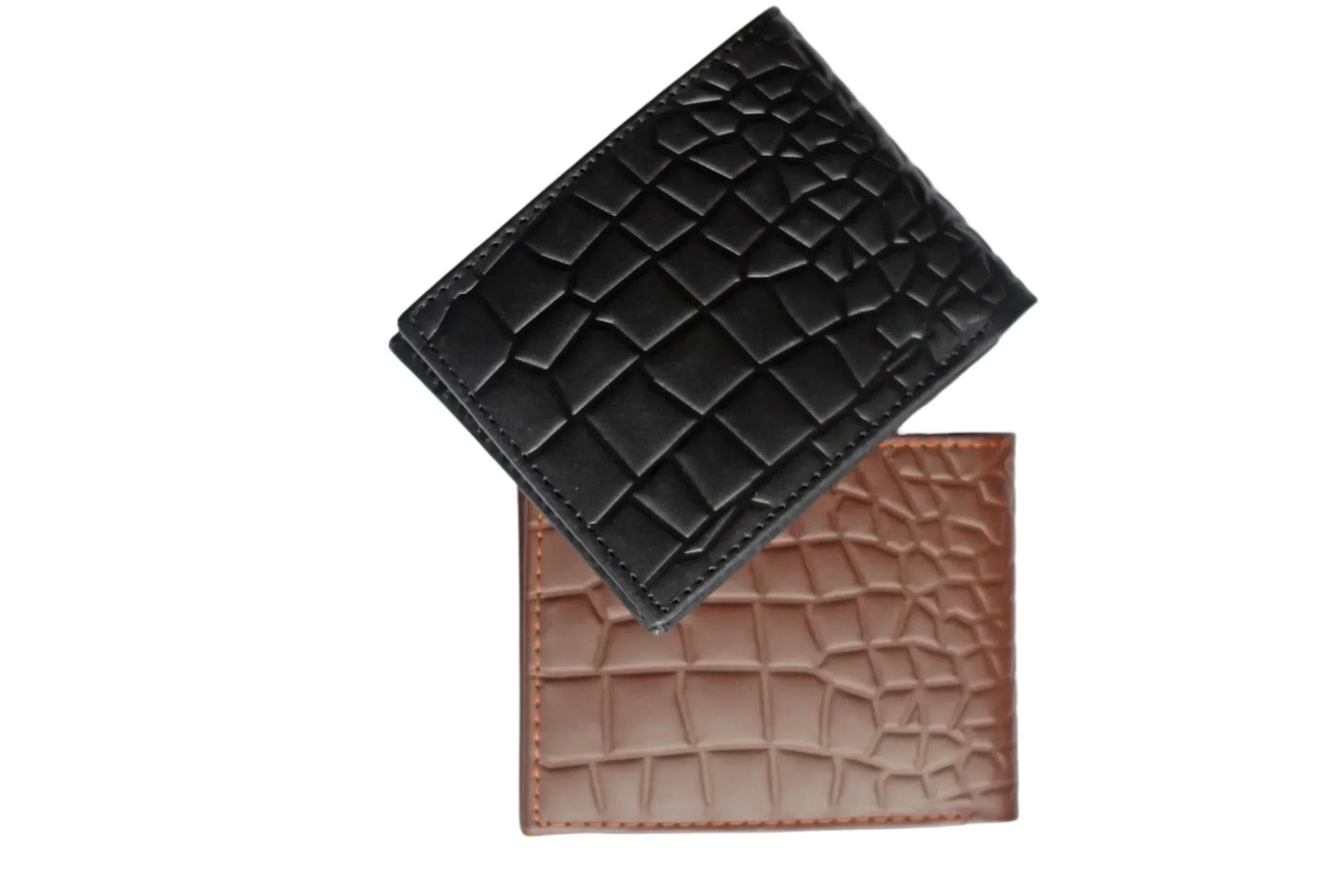 Genuine Wallet In Crocodile Pattern With Soft Velvet Interior