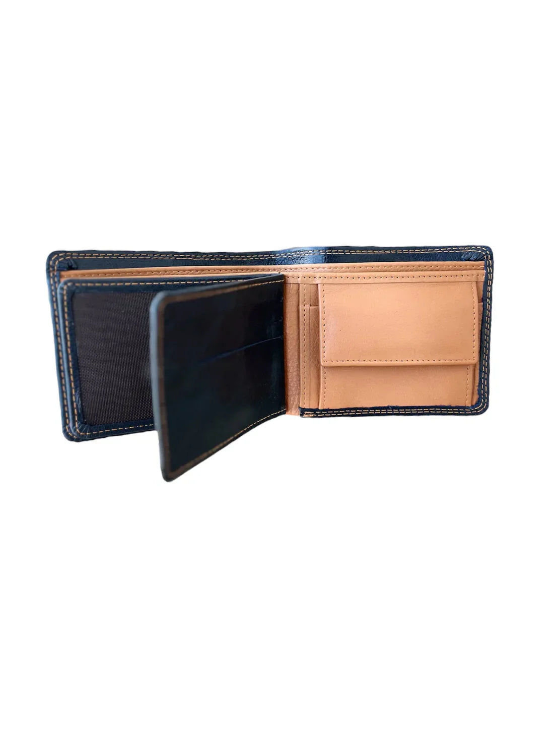 Royal Contrast Double-Stitch Wallet