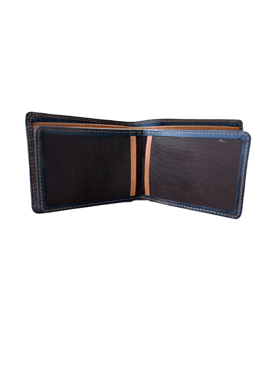 Royal Contrast Double-Stitch Wallet