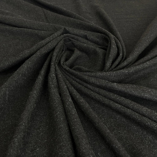 Premium Blended Wool Fabric-Black